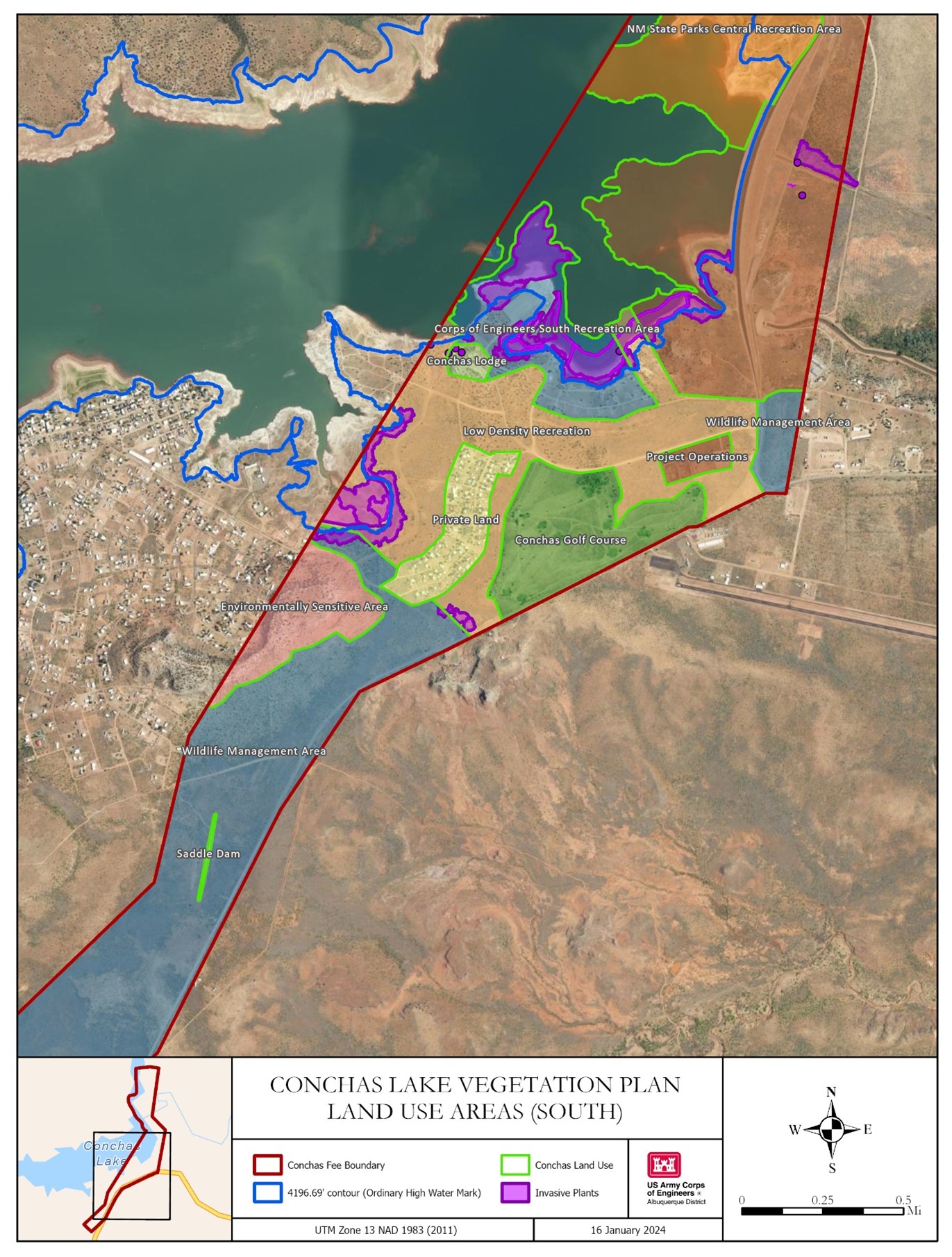 Conchas Lake Vegetation Plan Land Use Areas (South)